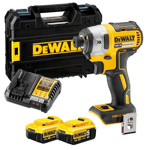 Atornillador de Impacto 18V XR sin escobillas 205Nm con 2 baterías 5Ah y maletín Dewalt DCF887P2 - Imagen 2