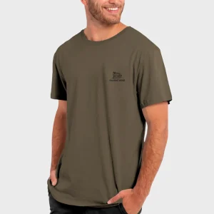 Polera Orgánica Seek And Explore Olive Green (Hombre)