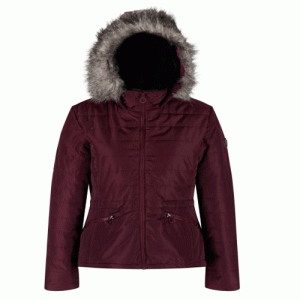 Chaqueta Regata de mujer Capucha Y Ribete De Piel Acolchada